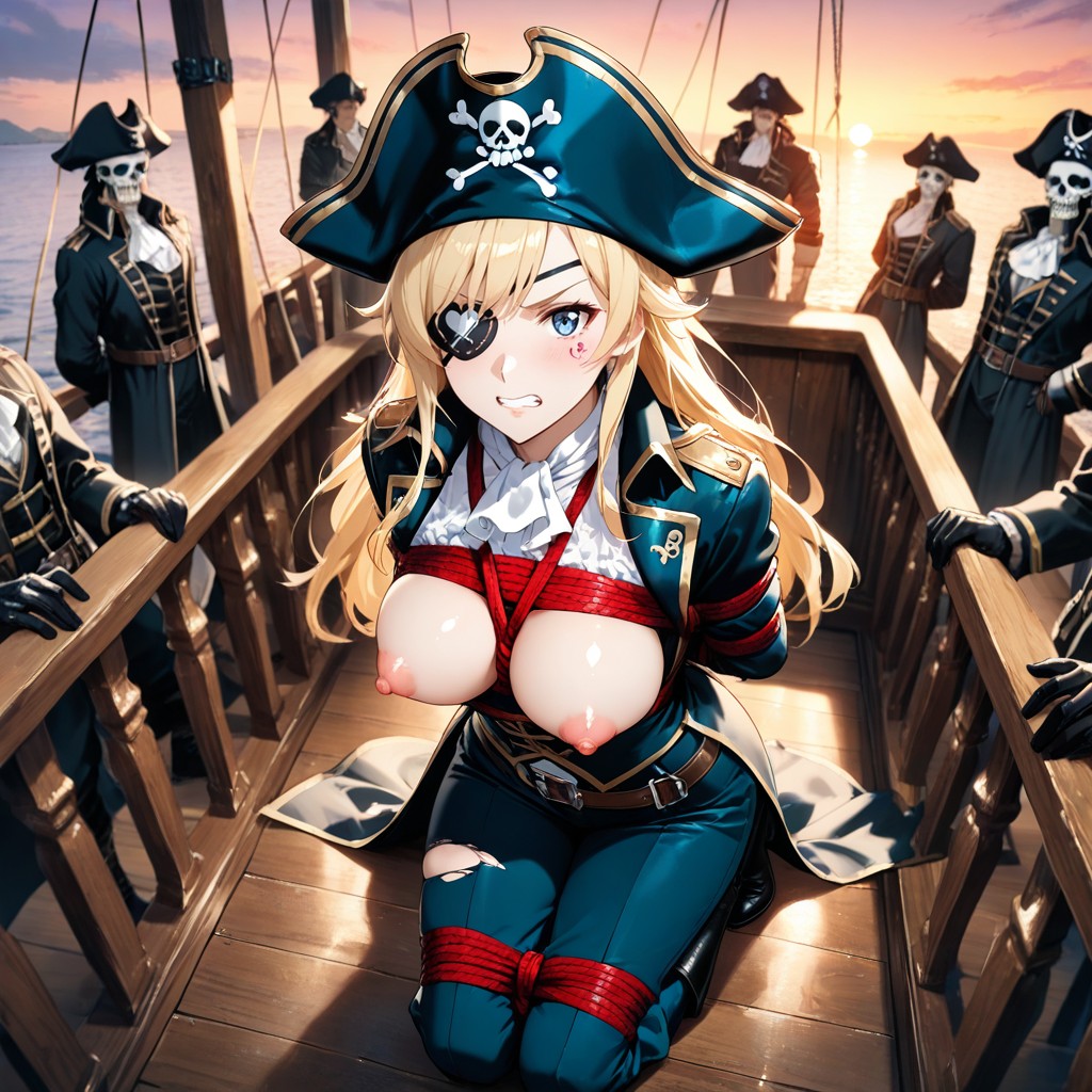 Sunset In Background, Top Down, Sexy Lady Hentai AI Porn