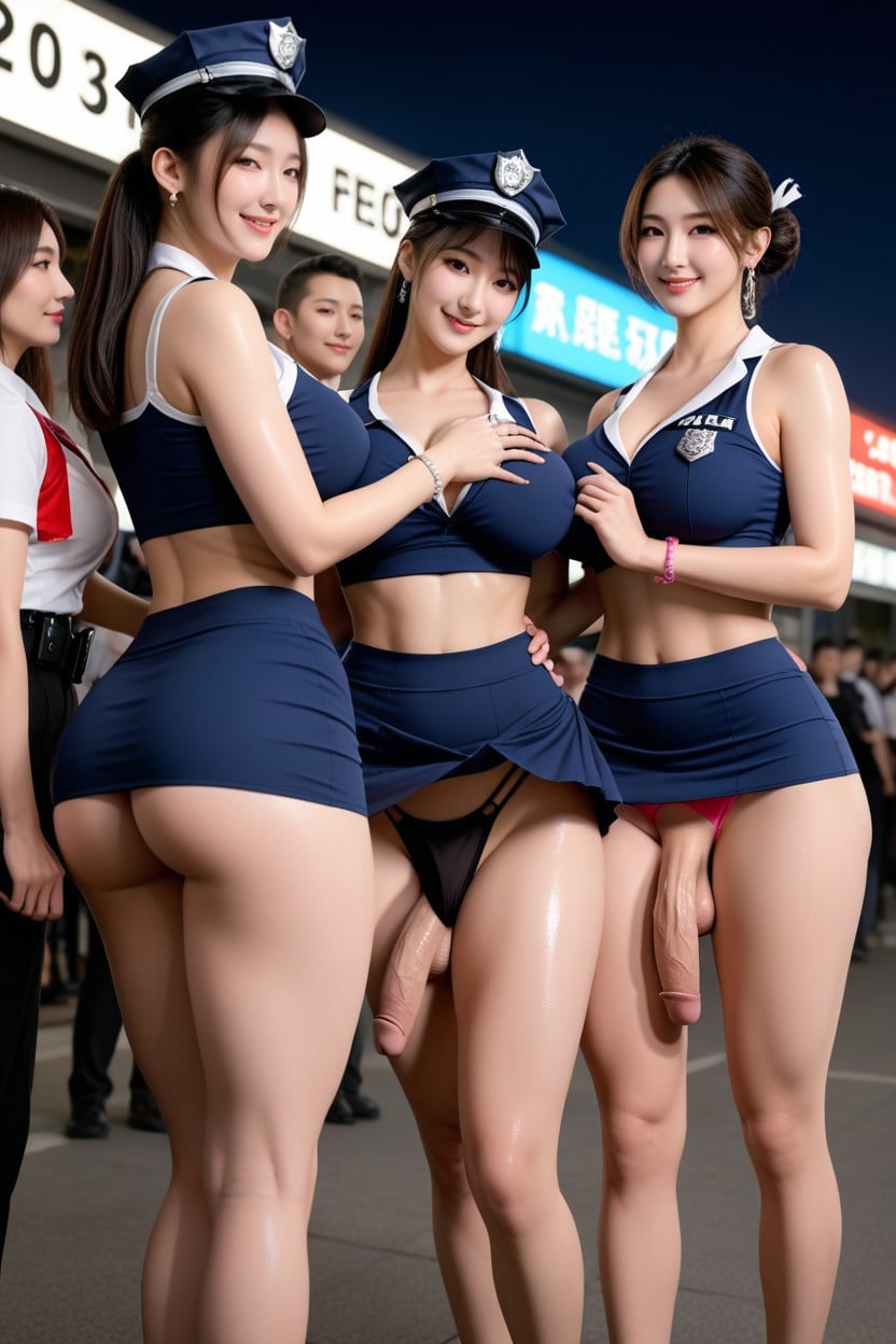 Night, Shiny Skin, Flaccid Asian AI Porn