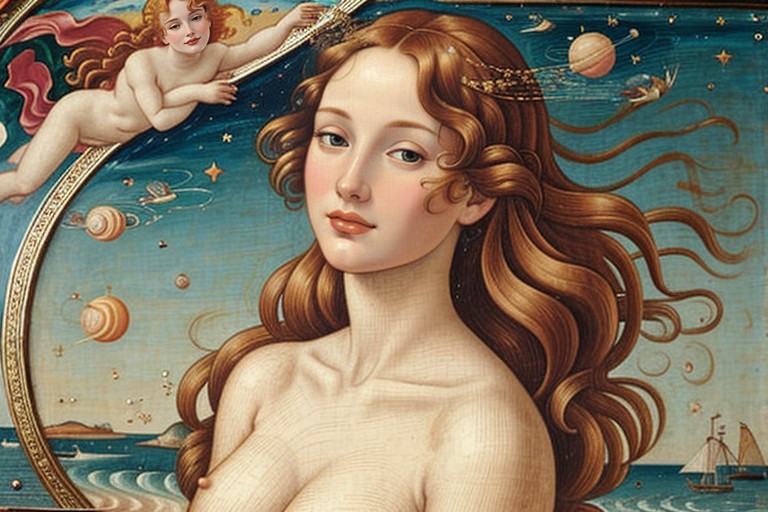 Vibrant Colors, 25+, Original The Birth Of Venus Painting AI Porn