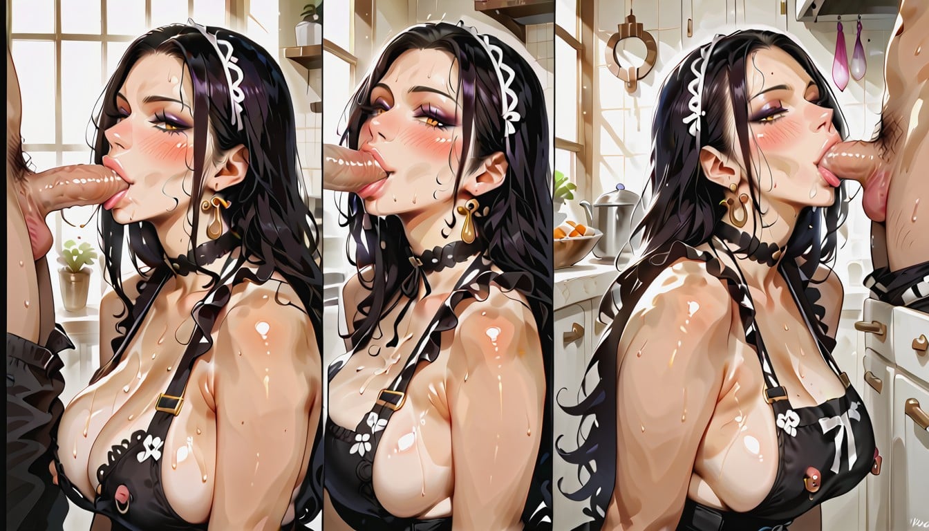 Licking Penis, Different Views, Breast Ornaments Hentai AI Porn