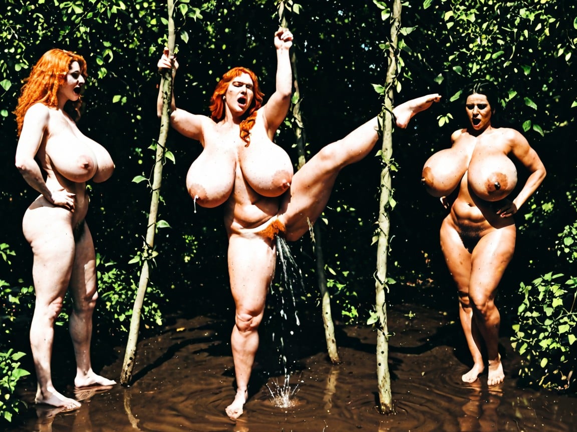 Walking, Leafy Vines, Ginger AI Porn