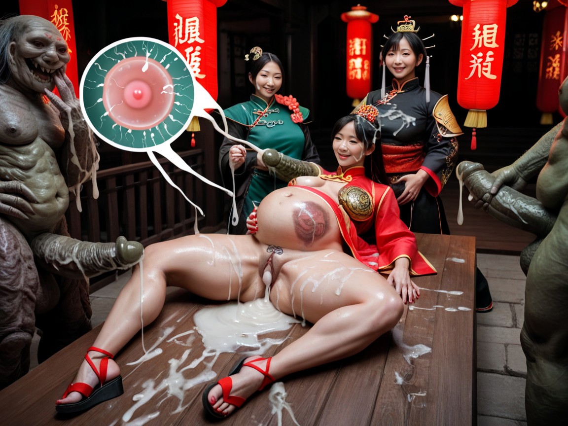 Clothes Female Human Asian Chinese Armor Princess Mulan Clothed, Impregnation, Ancient China AI Porn