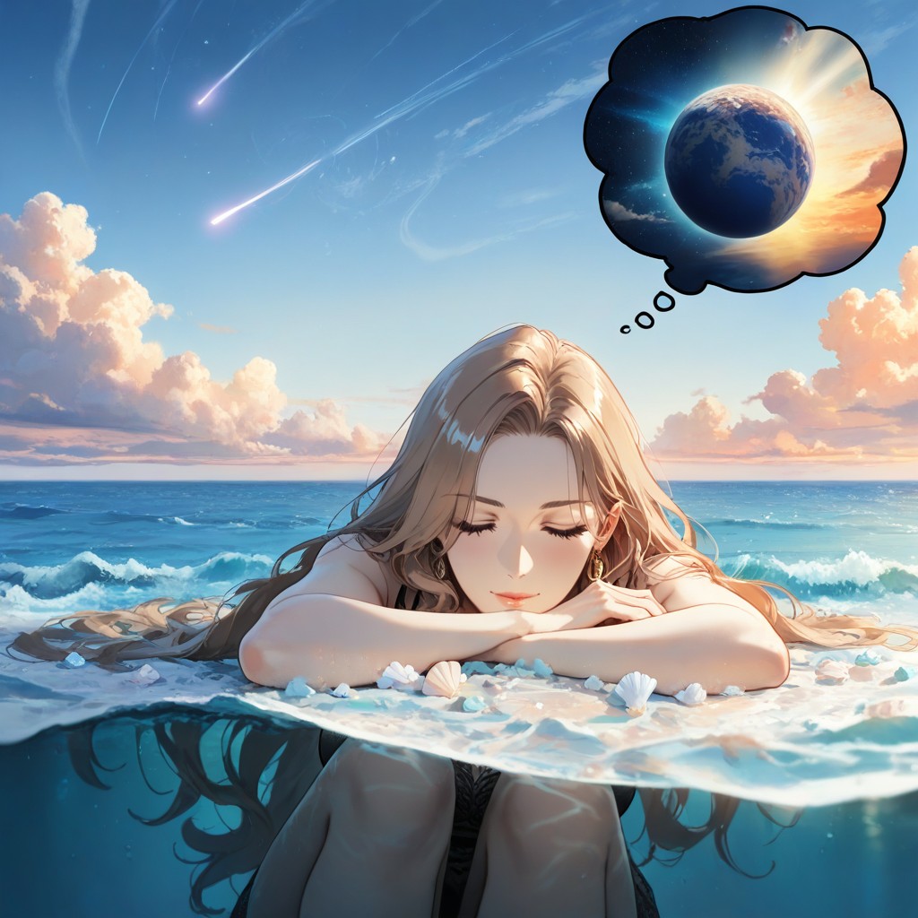 The Venus Planet In The Thought Bubble, Classical Renaissance Style, Soft Pastel Sky AI Porn