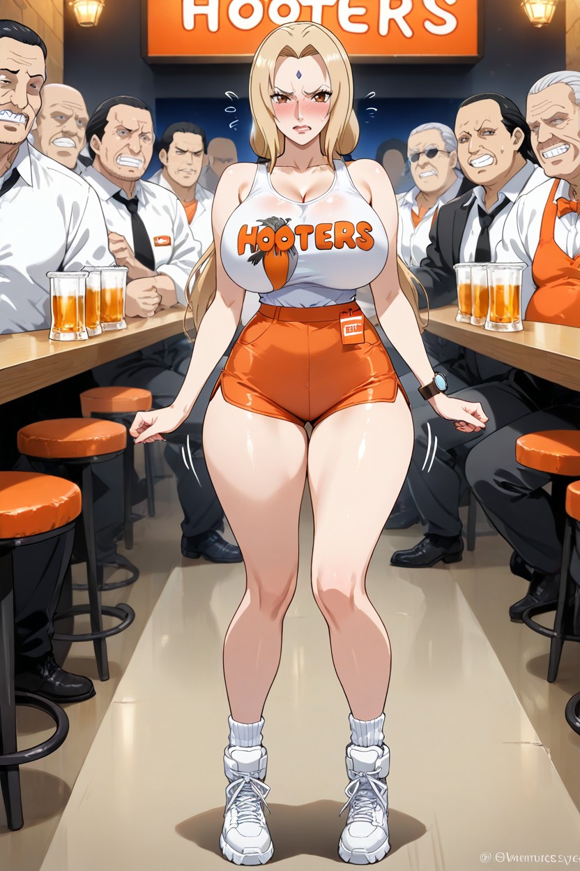 Dynamic Motion Lines, Full Body, Embarrassed Hentai AI Porn
