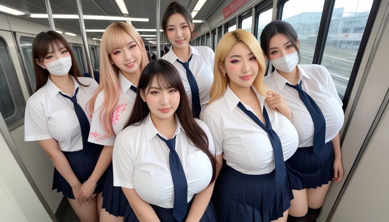 Gyaru, Realistic, Extremally Eyebrows Asian AI Porn