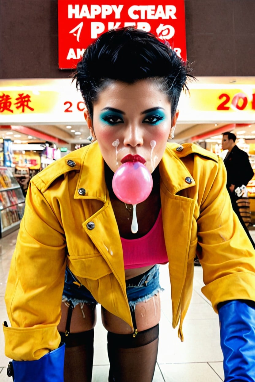 Perfect Compact Body, Visible Ribs, Messy Bobcut AI Porn