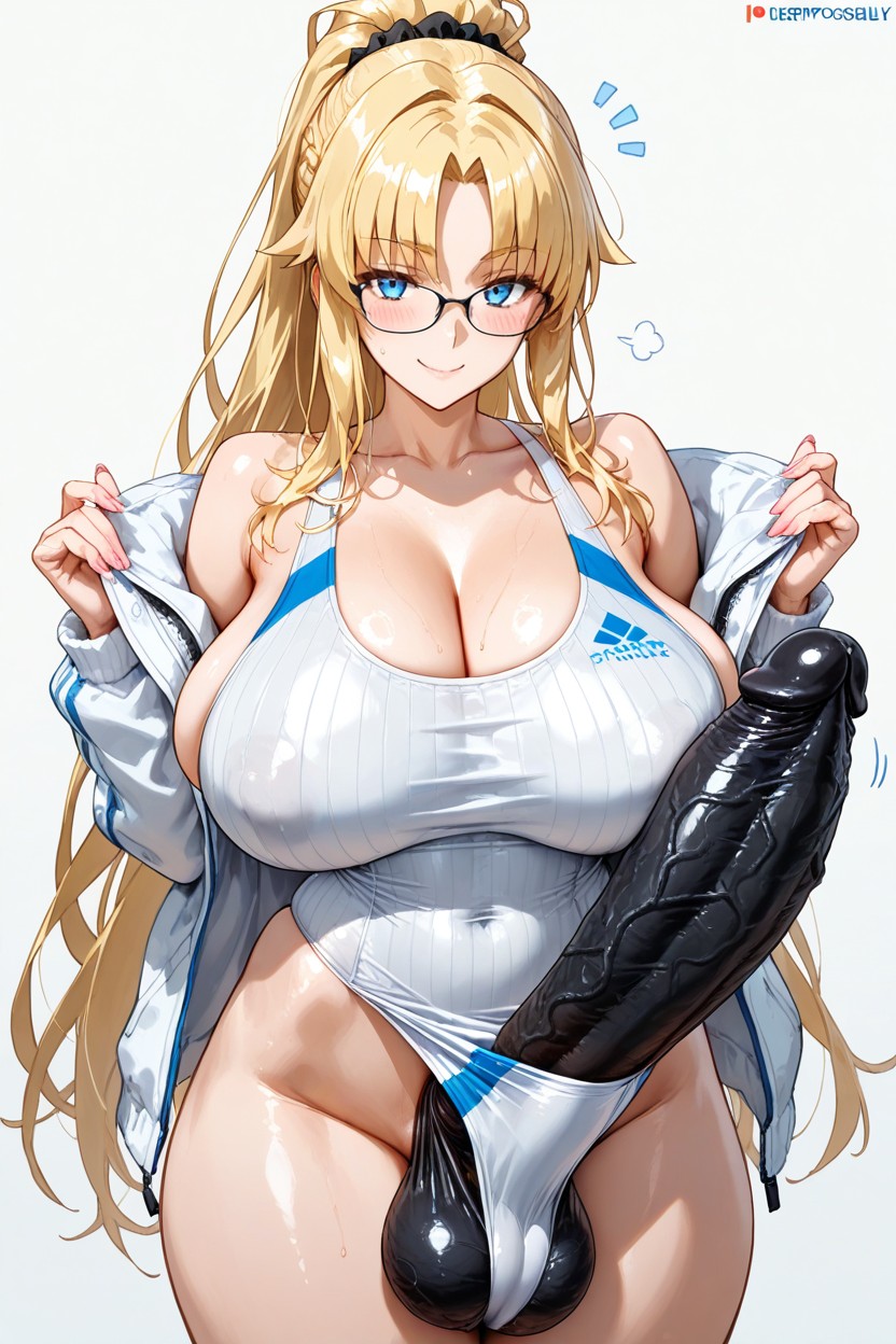 Embarrassed, Natural Breast, Futanari Hentai AI Porn