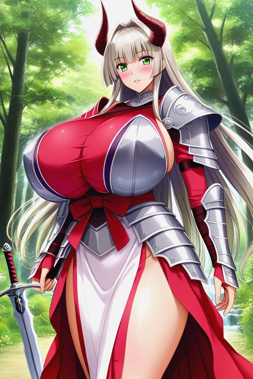 Forest, Fluffy, Female Knight Armor AI Porn