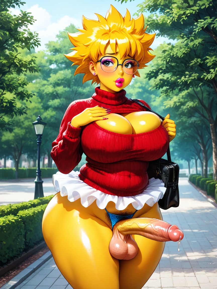 Realistic, Bimbo, Glasses Hentai AI Porn