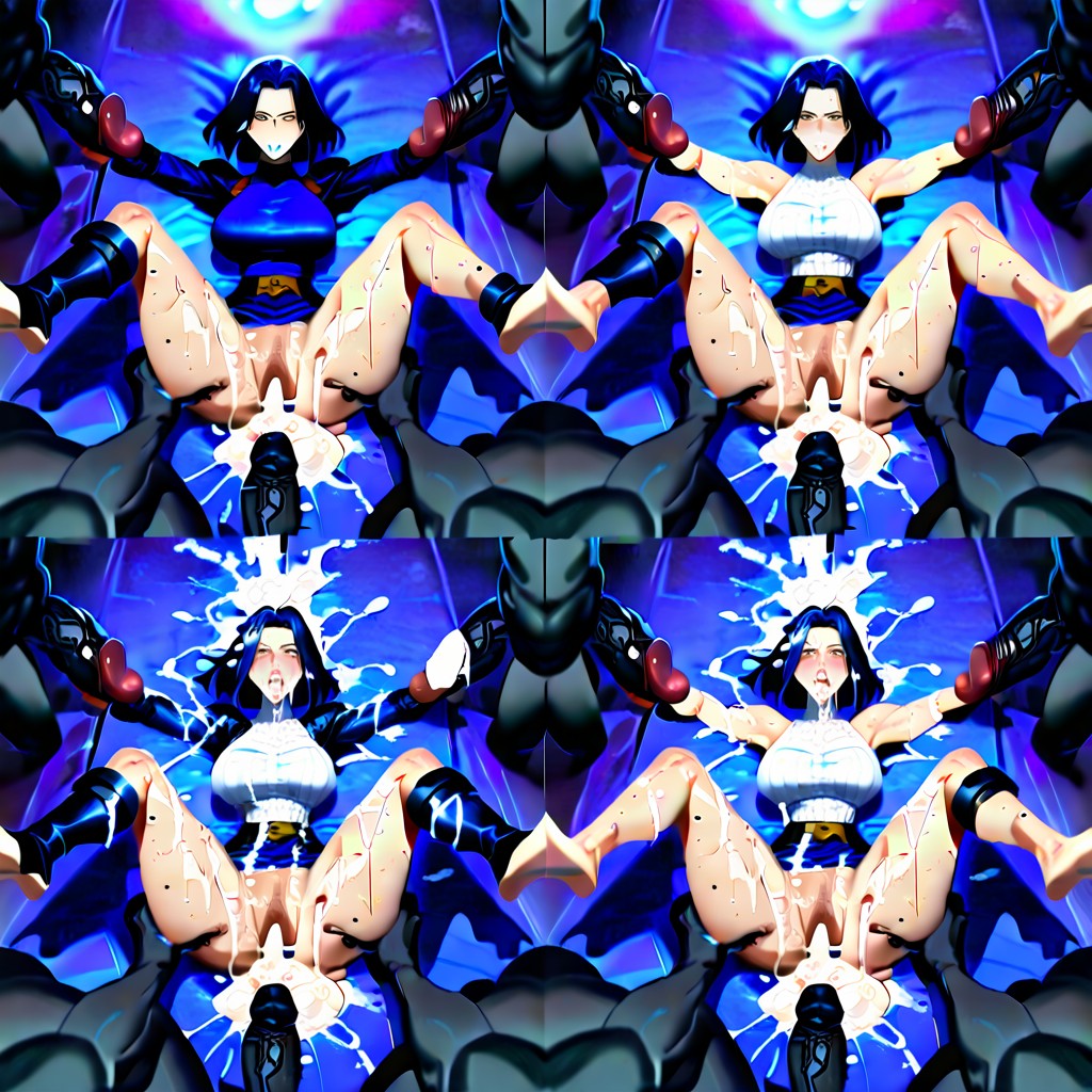 Oiled Skin, Pony Cock, Face Covered In Cum AI Porn