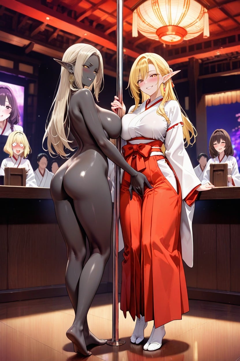 Dark Brown Skin, 2 People, Strip Club Hentai AI Porn