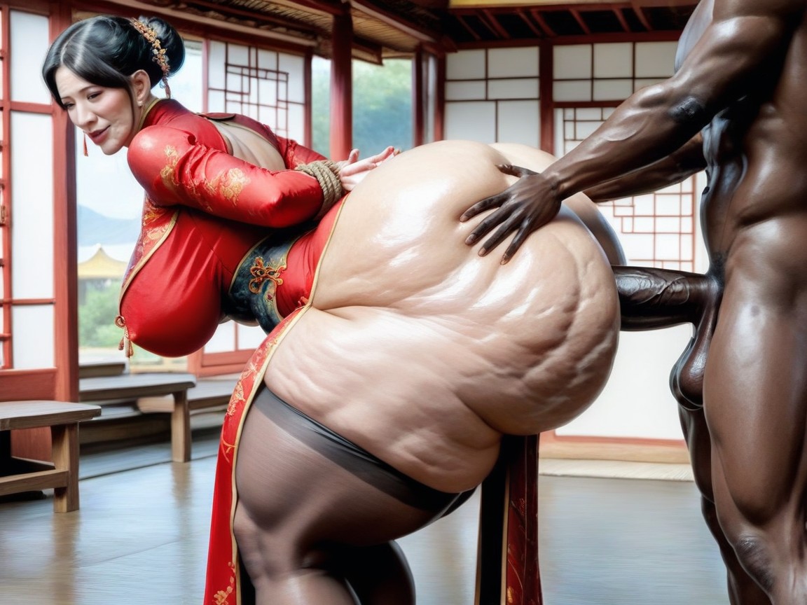 Arched Back, Big Wide Hips, Oiled Ass AI Porn