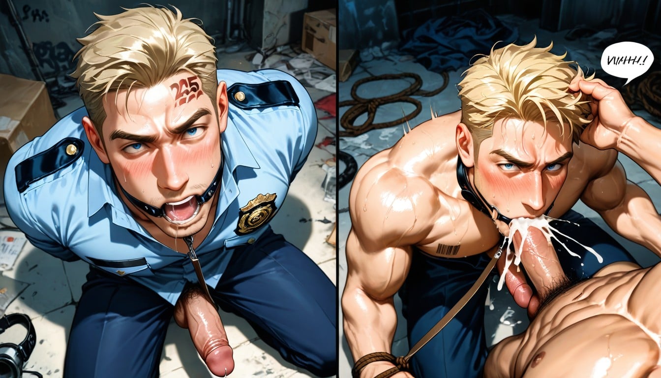 Top Down, Hands Pulling Hair, Spit On Face AI Gay Porn