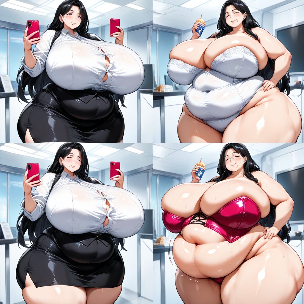 Extremely Large Ass, Thick Wide Hips, Multiple Views Hentai AI Porn