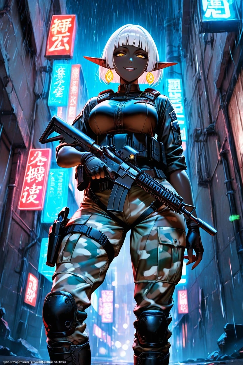 Hundgun Holster Around Right Thigh, +, Amazing Quality Hentai AI Porn