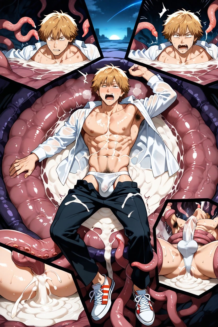 Pubic Hair, Showing Abs, Vues Multiples Porno IA Gay