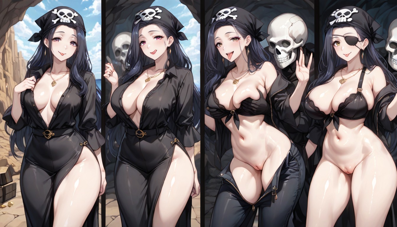 18+, Treasure Trove All Around Cave Floor, Groping Exposed Breast With Other AI Porn