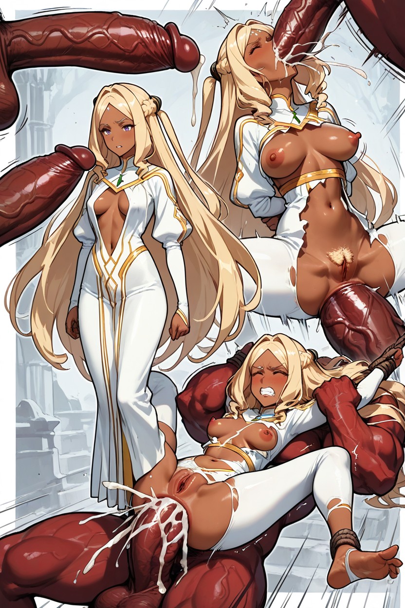 Hyper Tall, Gushing Cum, She Have Dark Skin Hentai AI Porn