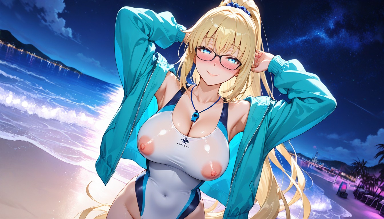 Smiling, Horny, Night Hentai AI Porn