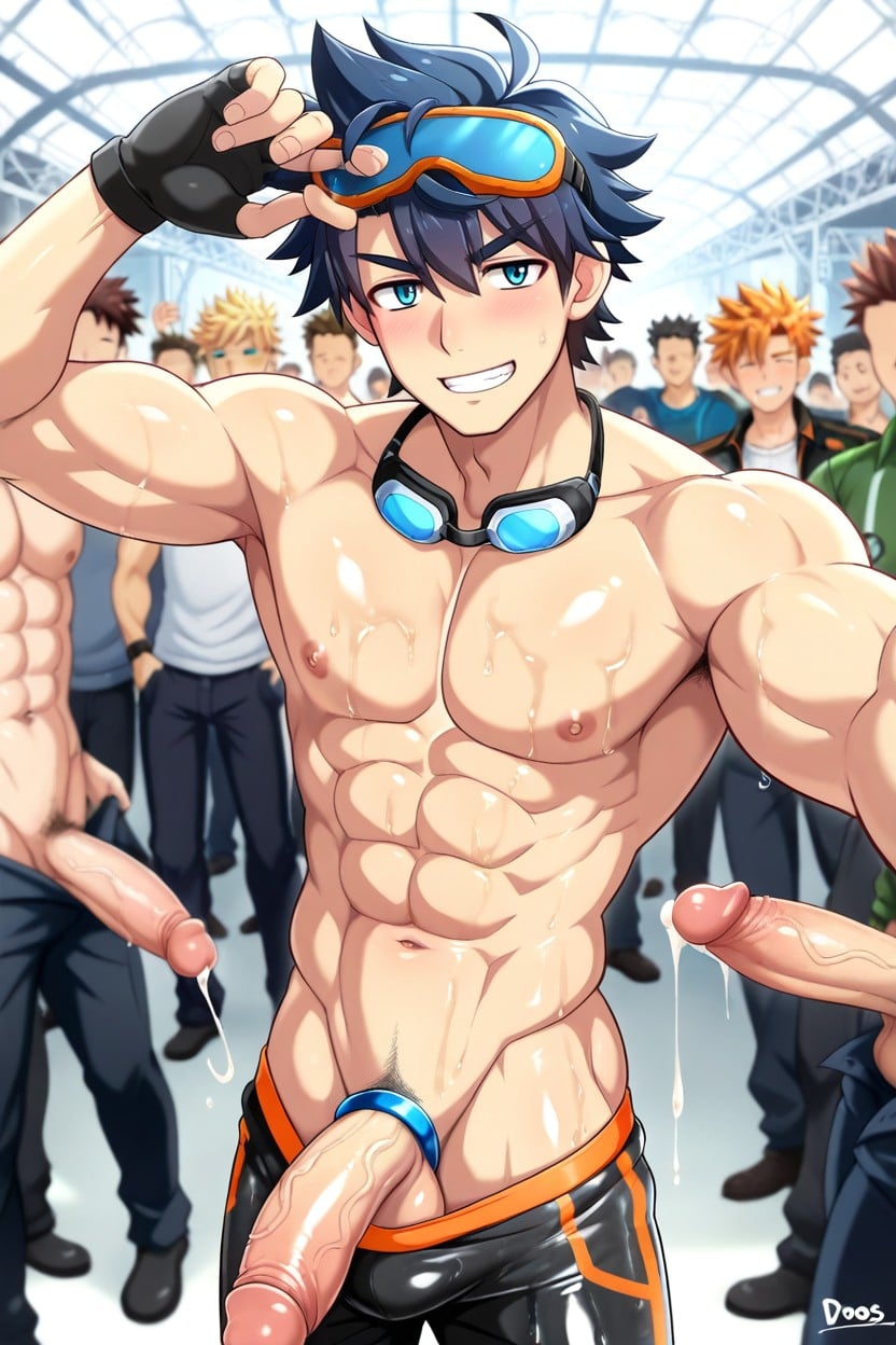 Blue Eyes, Abs, Harem AI Gay Porn