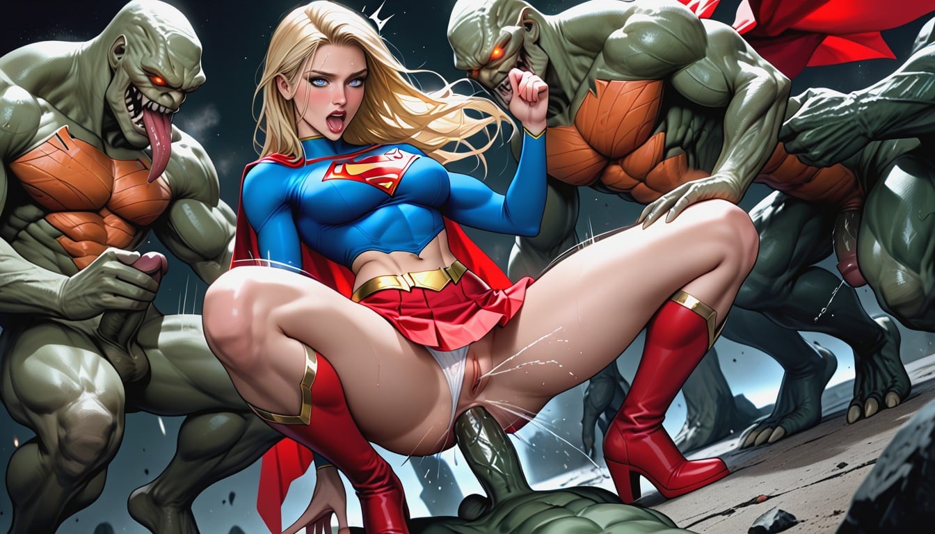 Breasts Exposed, Supergirl, Motion Lines AI Porn