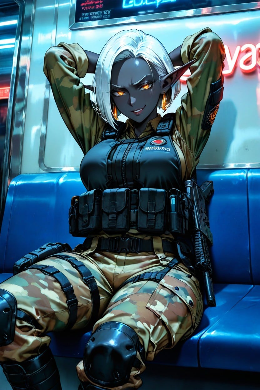 Ultra Detailed, Neon, Handgun Holstered Hentai AI Porn