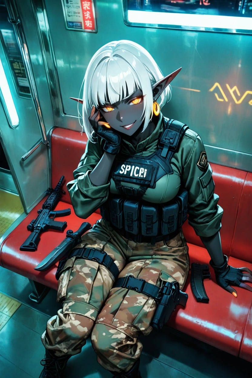 Black Gloves, Detailed Feets, Headrest Hentai AI Porn