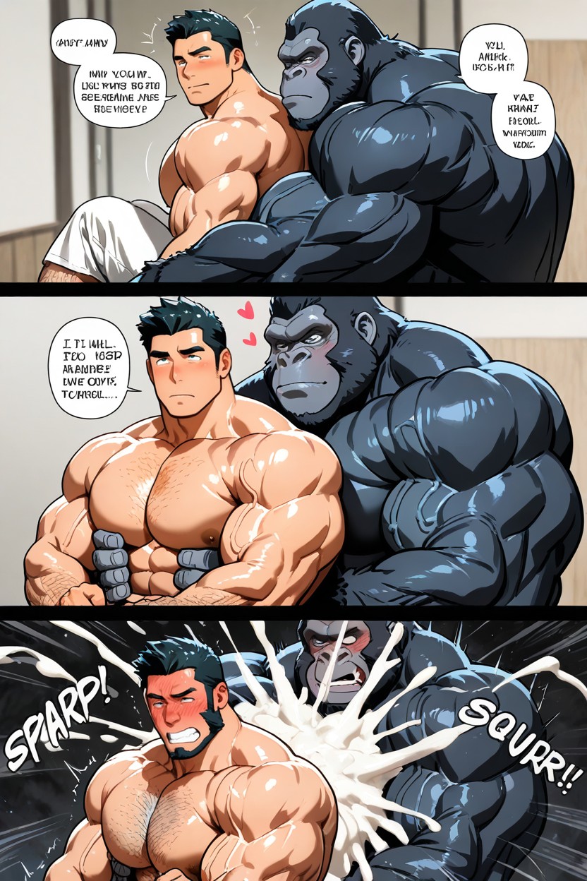 Side View, 2 People, Sound Effect AI Gay Porn