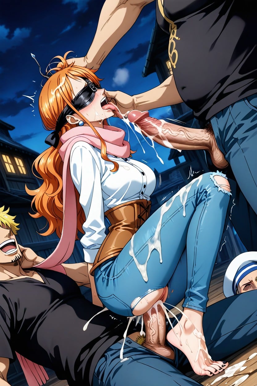 Long Elegant High Arches, Ripped Clothes, Dutch Angle Hentai AI Porn