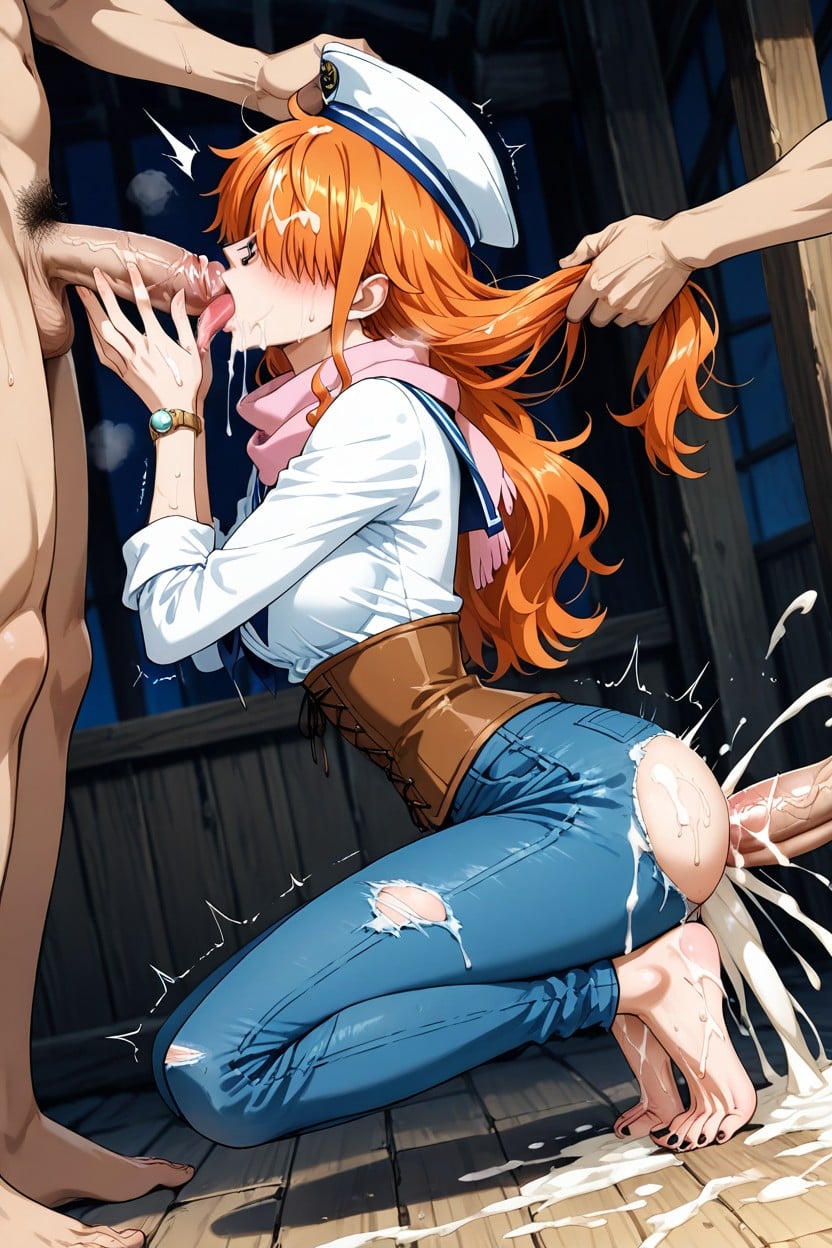 Messy Bangs, Long Black Toenails, Rough Sex Hentai AI Porn