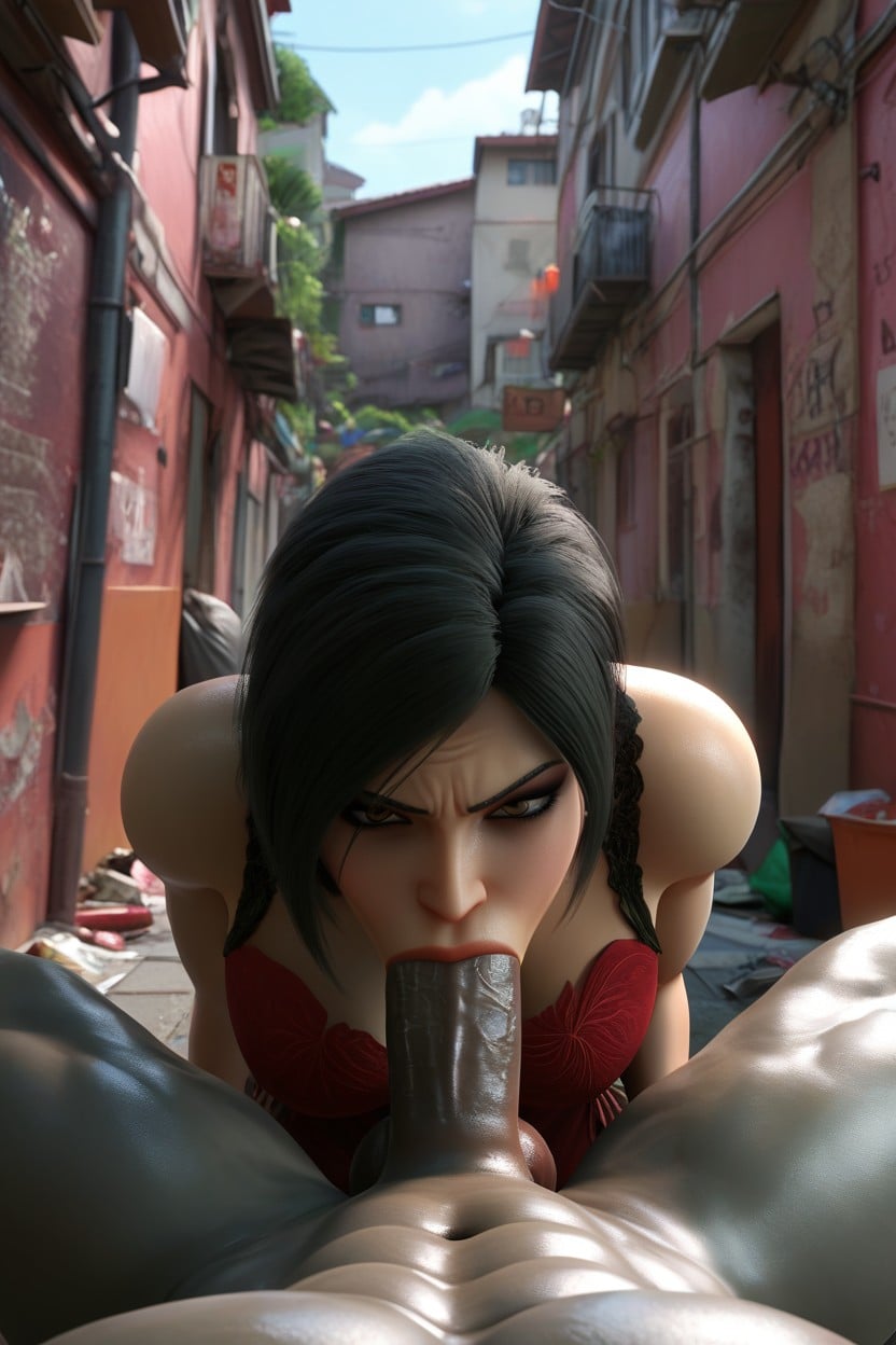 Red Dress, Grey Zombie Penis, Trash Hentai AI Porn