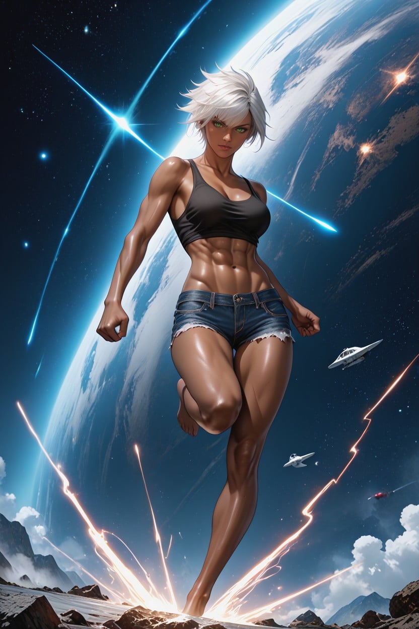 White Hair, Hyperrealistic, Fighting Stance Hentai AI Porn