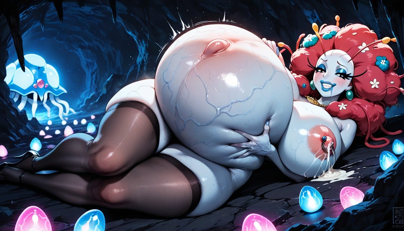 Very Blushed, Tentacruel, Rounded Breast Hentai AI Porn