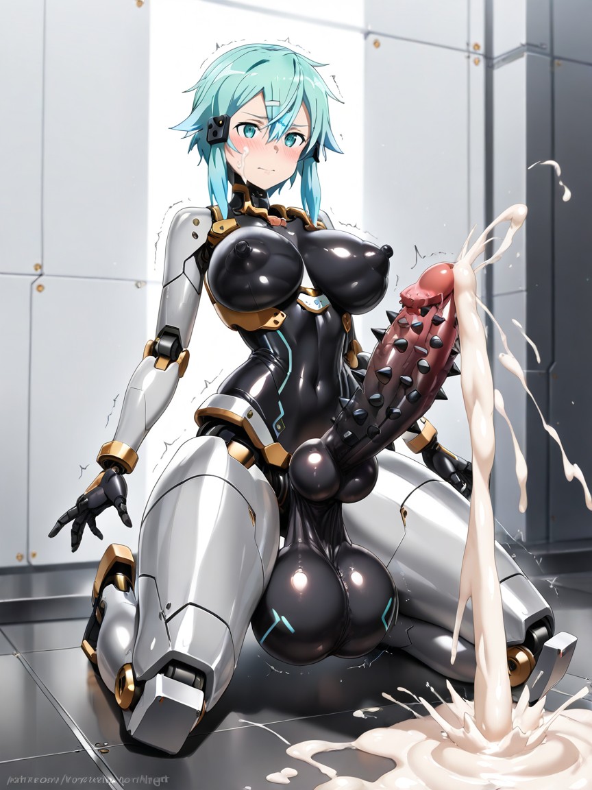 Hyper Massive Testicles, Detailed Face, Penis Bigger Than Body Hentai AI Porn