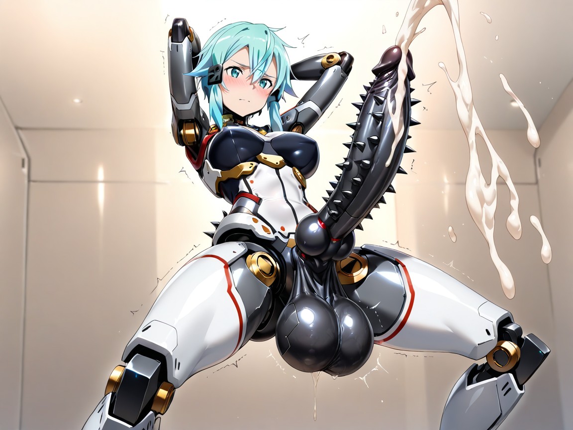 Futanari, Robot, Black Testicles Hentai AI Porn