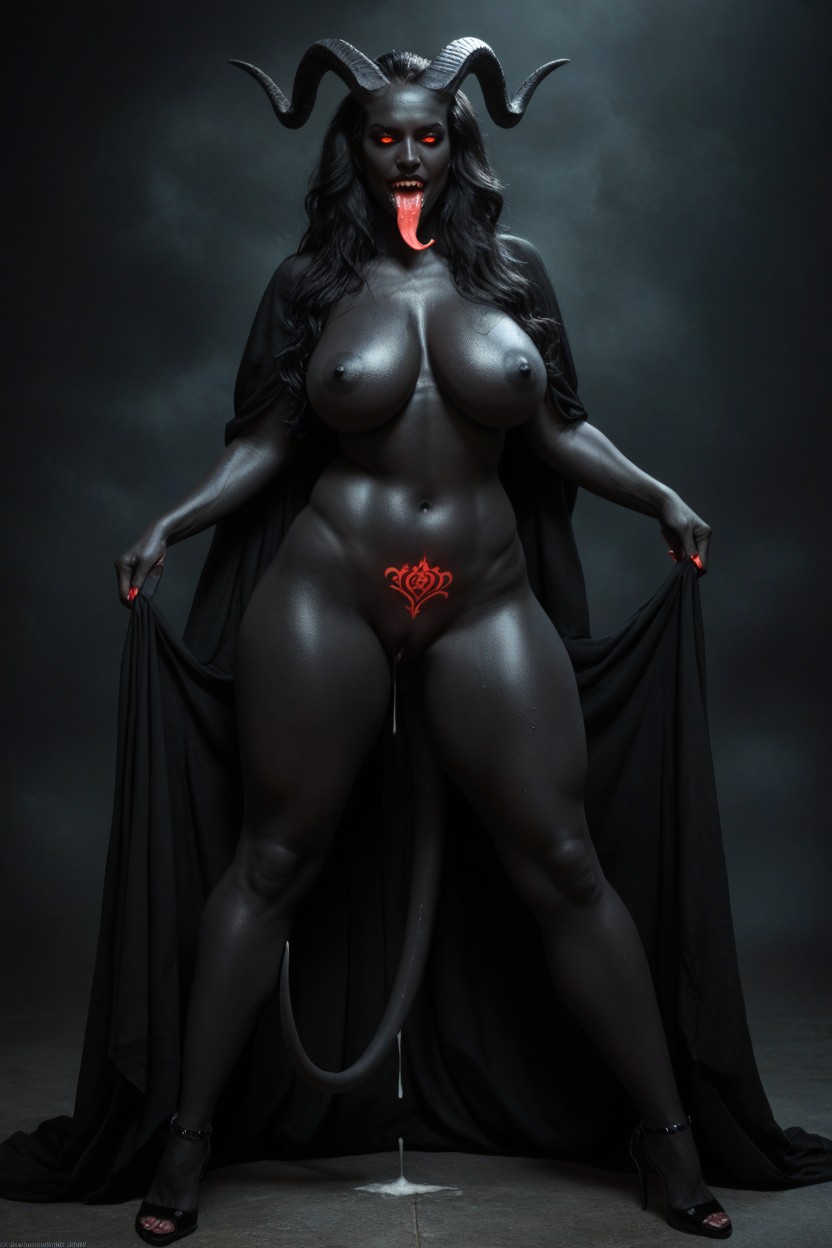 Thick, And Voluptuous, Spreading Legs AI Porn