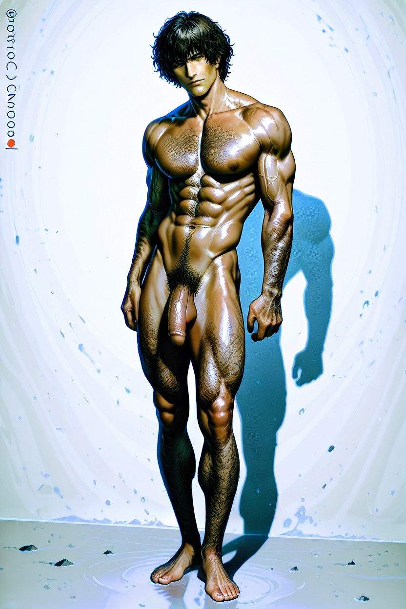 Toned Body, Naked Male, Carlos Oliveira From Resident Evil AI Gay Porn