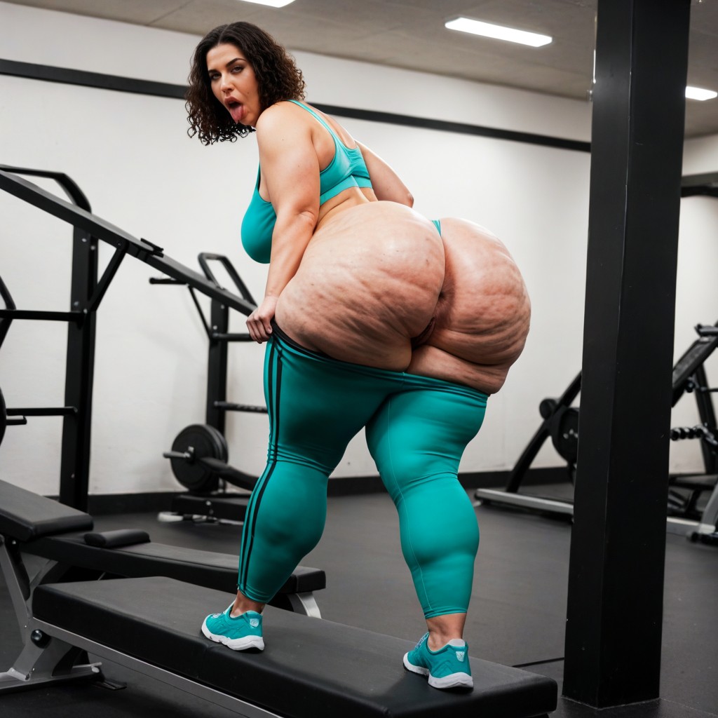 Bimbo Lips, Torn Clothes, Saggy Ass AI Porn