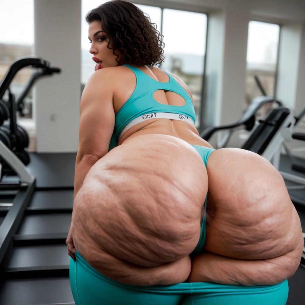 Extremely Varicose Ass, Ass With Stretch Marks, Black Hair AI Porn
