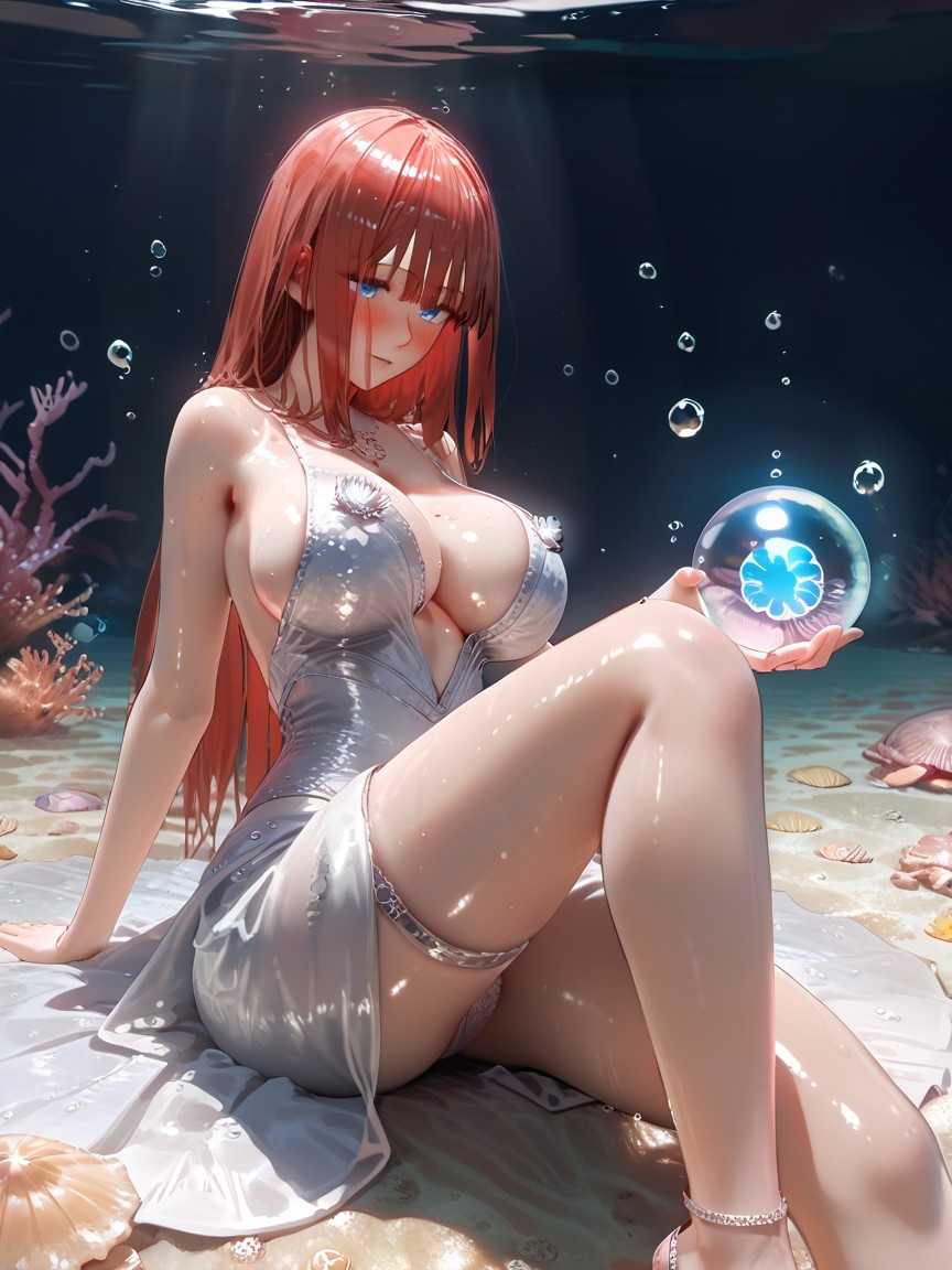 Bobbing Breasts, Hair Floating Up, Wet Skin Hentai AI Porn