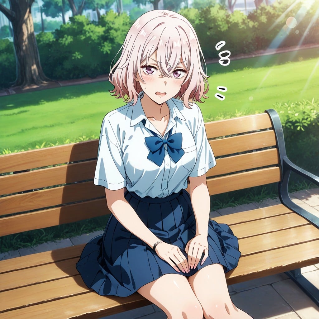 Woman Body, Anime Features, White Hair Hentai AI Porn