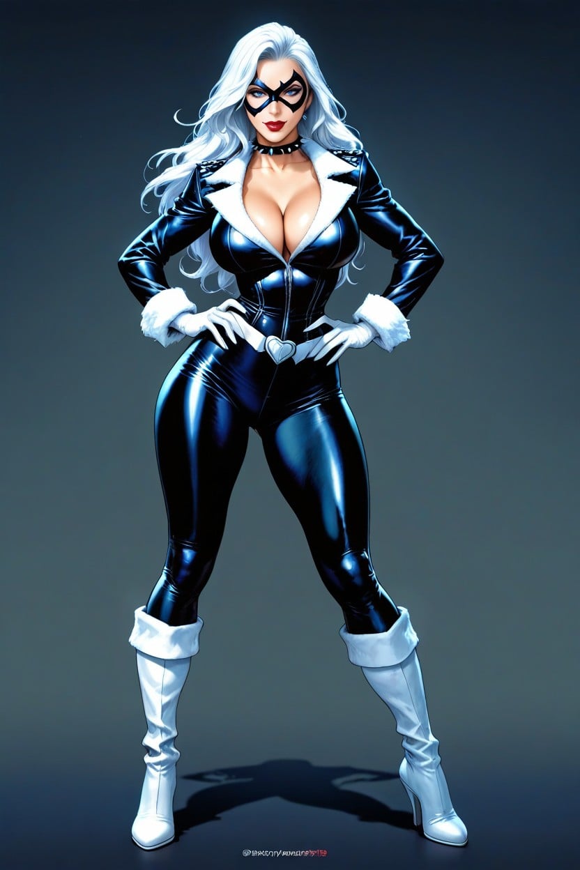 Full Body, White Hair, White Boots Hentai AI Porn