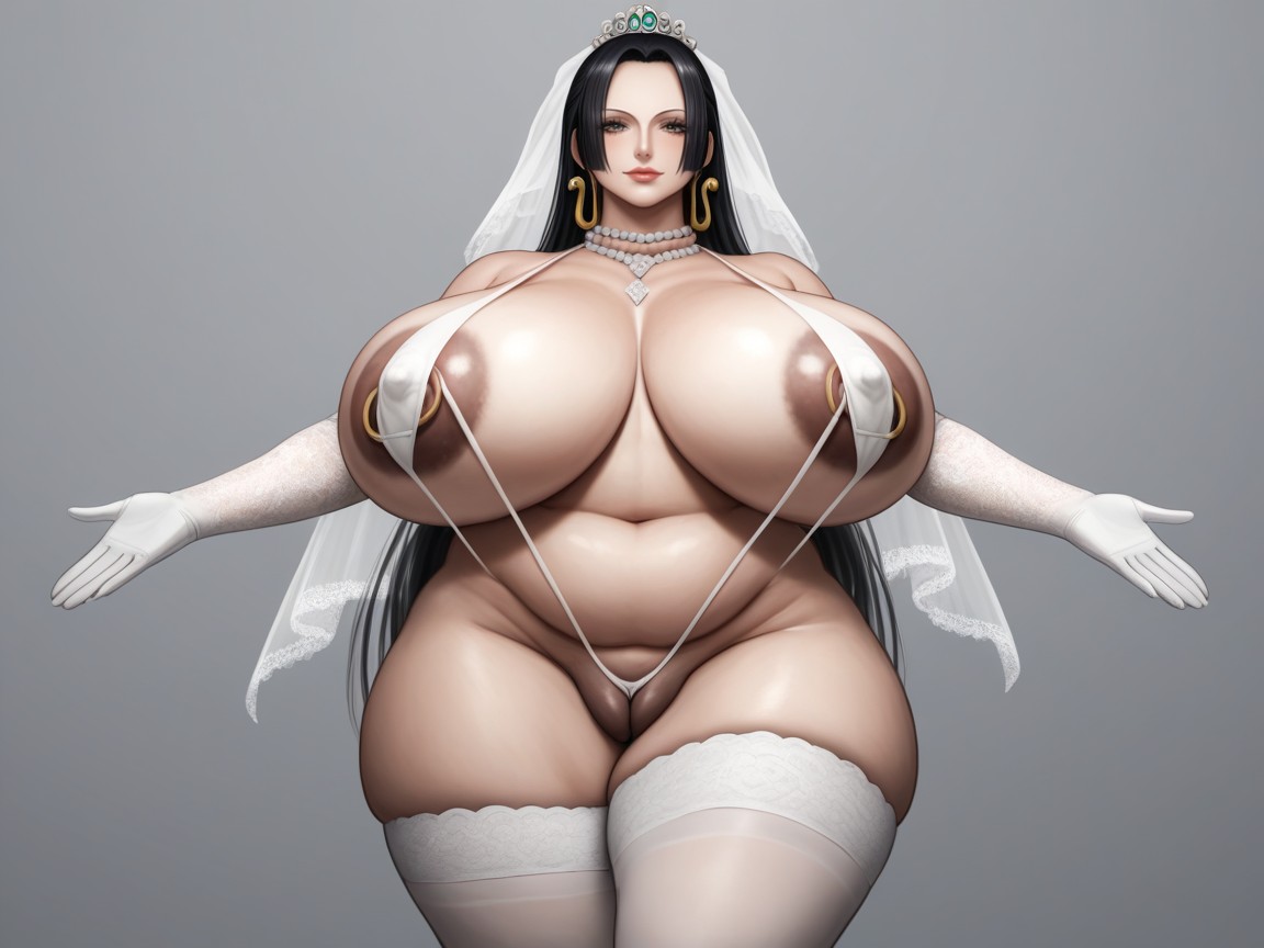 Dark Areolas, Big Rounded Ass, Hyper Puffy Swollen Labia AI Porn