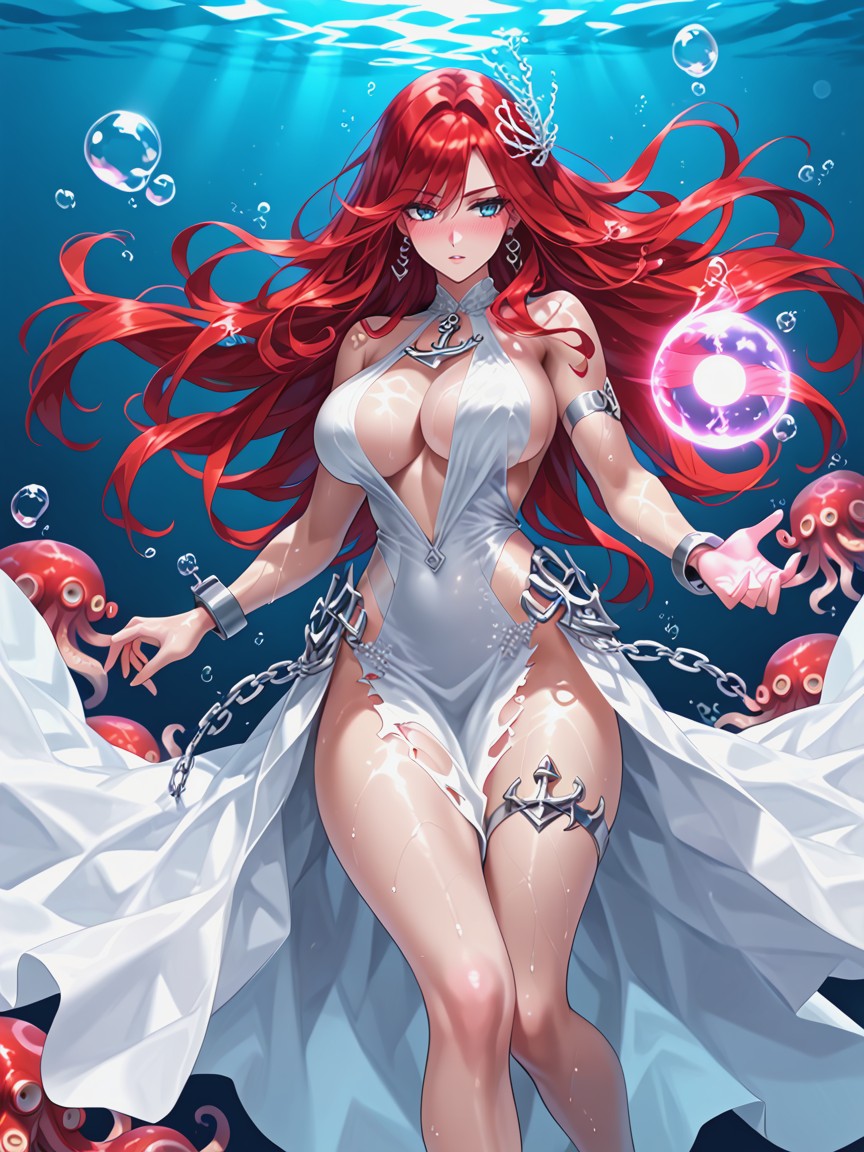 Torn Clothes, Underboob, Underwater Hentai AI Porn