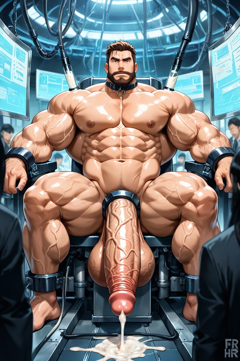 Hyper Thick Dick, Athletic Body, Restrained Arms AI Gay Porn