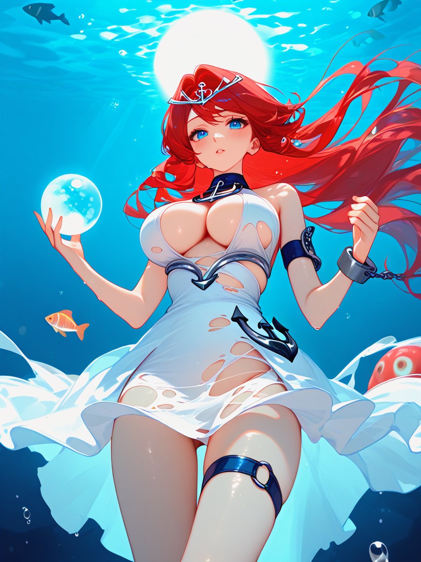 Suction Marks On Skin, Very Long Gorgeous Red Hair, High Resolution Hentai AI Porn