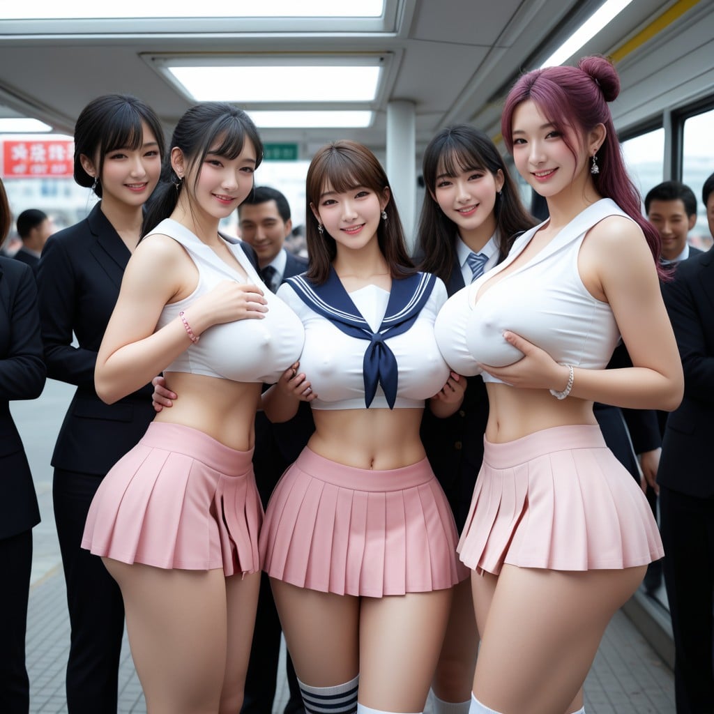 Uhd, Bobcut, Tight Skirt Азиатское AI порно