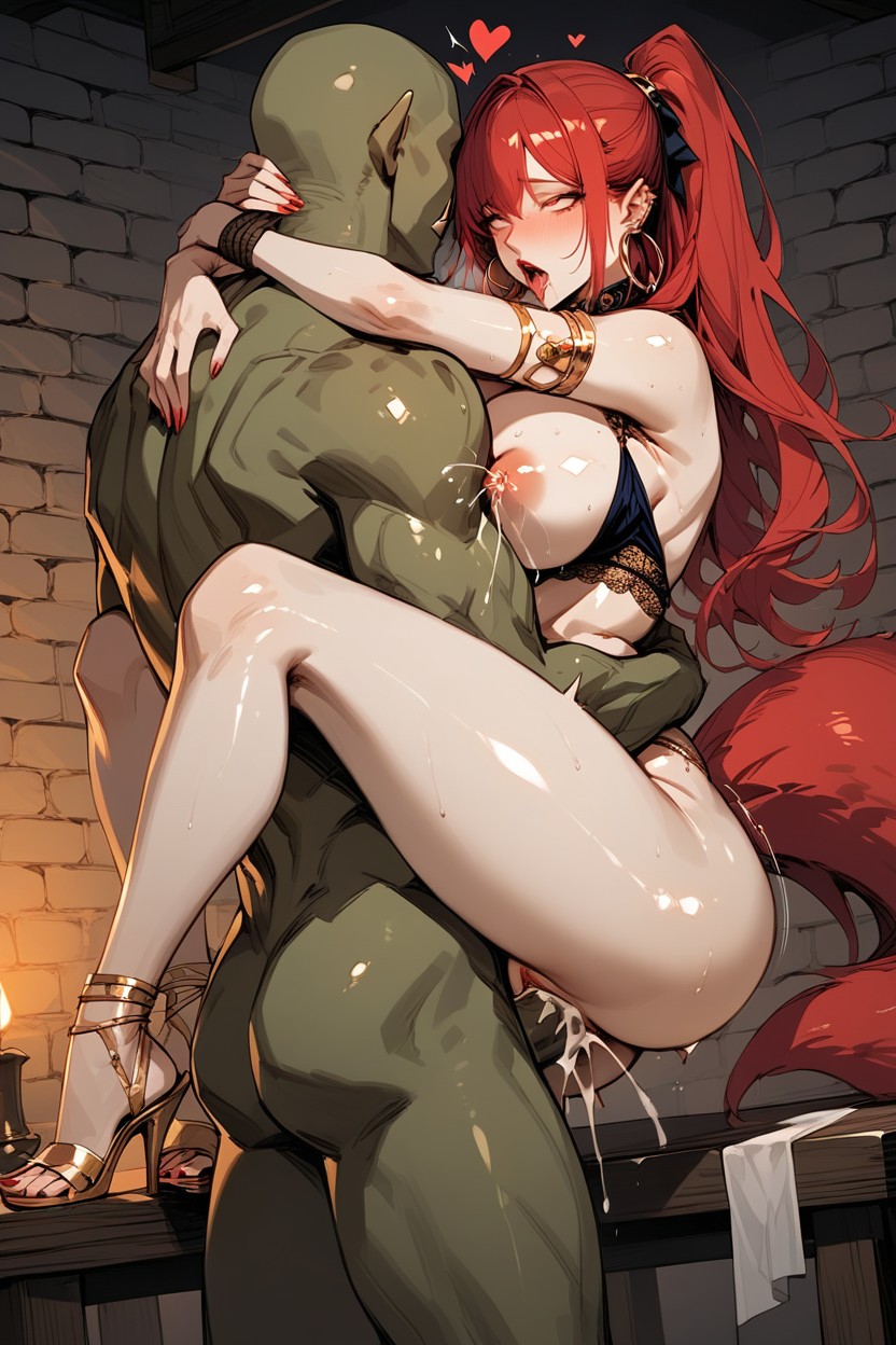 A Lot Of Pussy Juices, Gold Accessories, Orgasm Face Hentai AI Porn