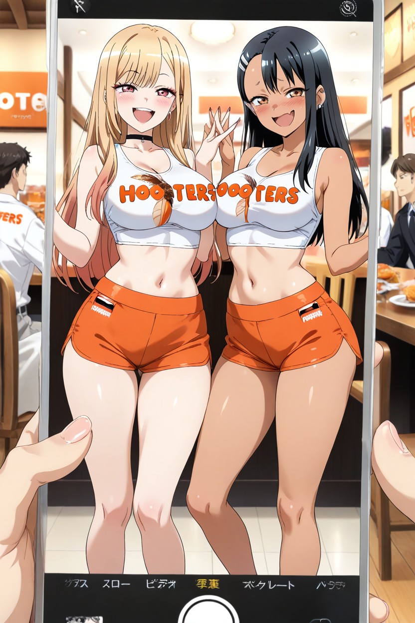 Exposed Navel, Clean Line Art, Disgusted Face Hentai IA