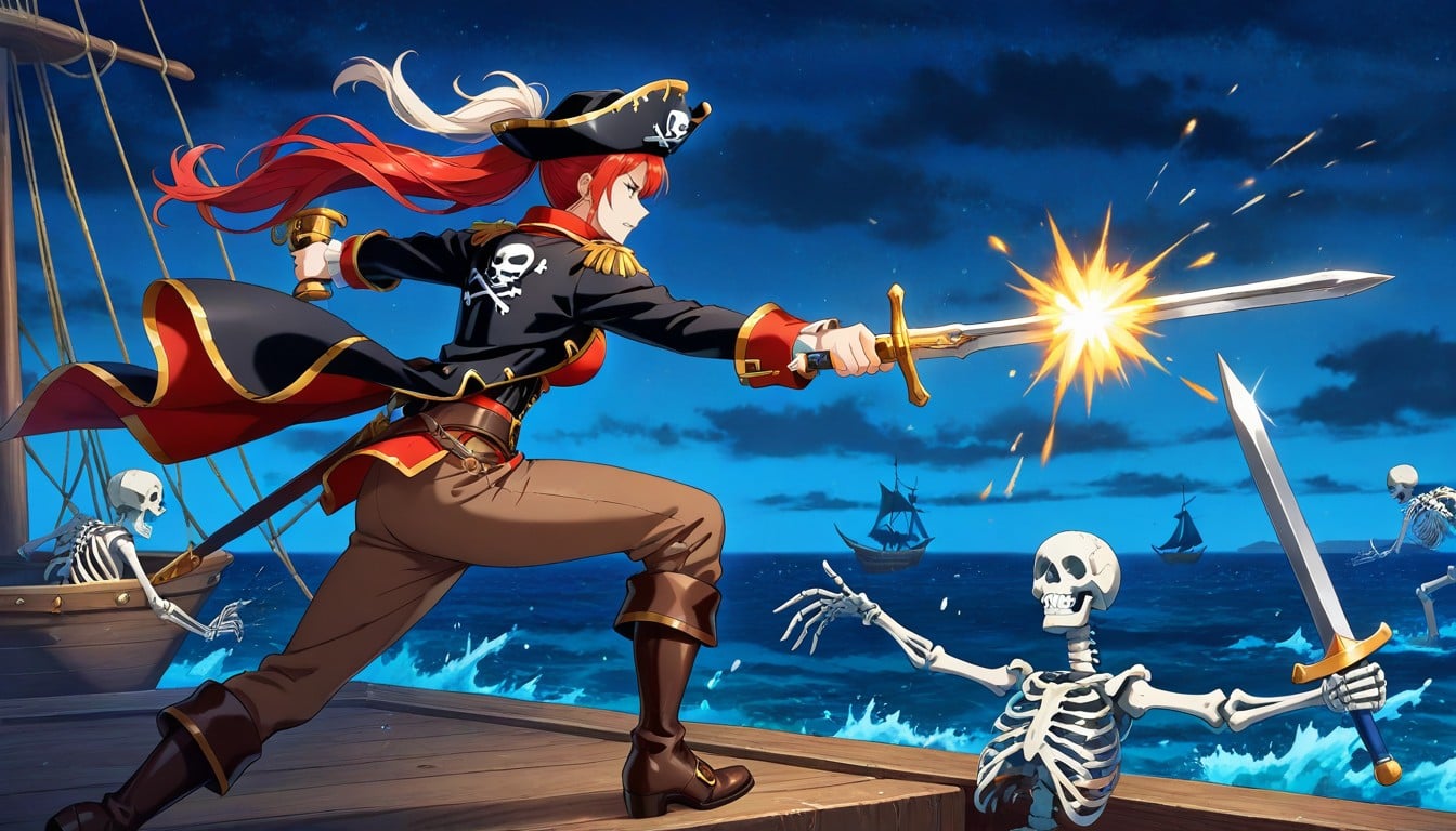 Pirate, On Wooden Ship, Red Hair Hentai AI Porn